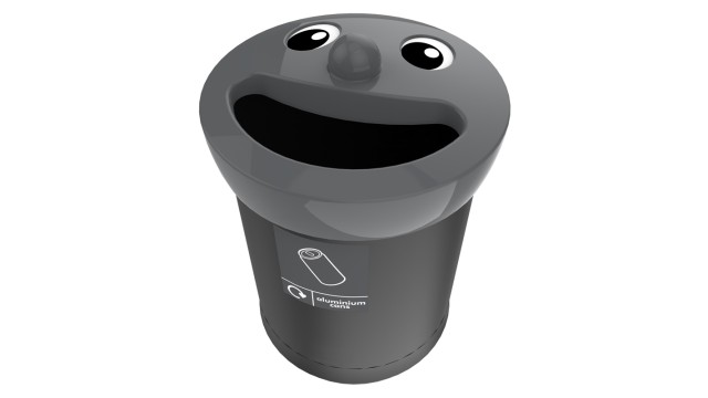 Aluminium smiley afvalbak