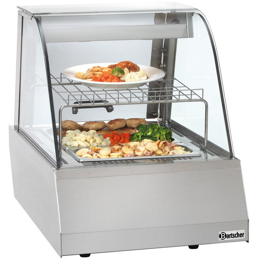 Warmhoudvitrine 1/1 GN ronde ruit