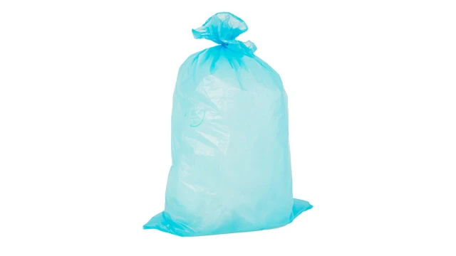 Blauwe afvalzakken