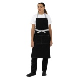 Schort denim zwart B981