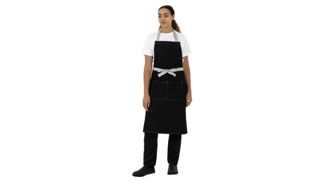 Schort denim zwart B981