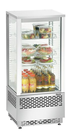 Mini-koelvitrine 78 L, edelstaal